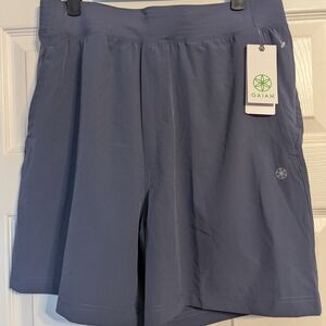 GAIAM Slate Blue Athletic Shorts NWT